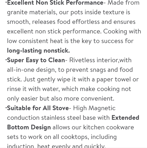 Carote Nonstick Cookware Sets, 17 Pcs Granite Non Stick Pots Pans Set - Picture 9 of 9